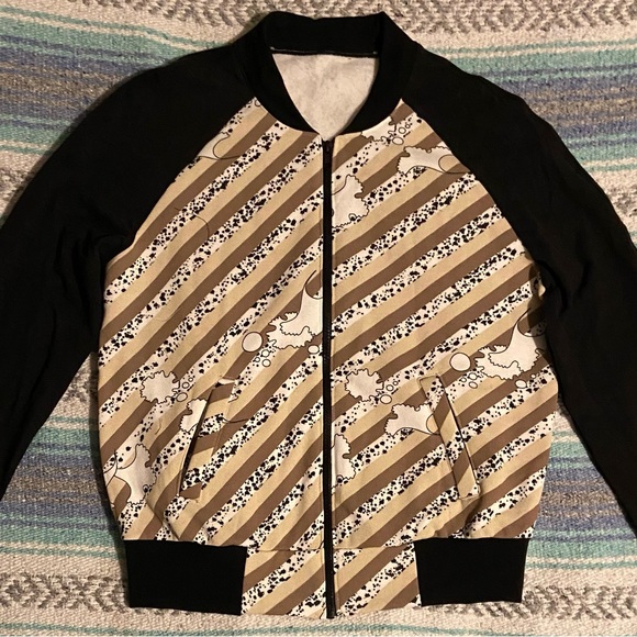 Handmade Bomber Jacket Style Sweater - Picture 1 of 12